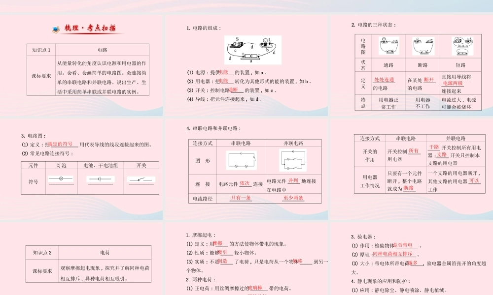 九年级物理全册 第十一章 简单电路课件 (新版)北师大版 课件