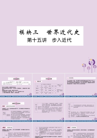 中考历史总复习 第一编 教材知识速查篇 模块三 世界近代史 第15讲 步入近代(精讲)课件