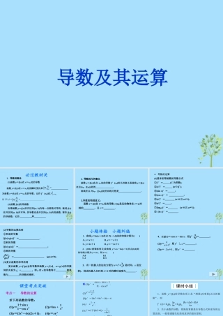 山西省忻州市高考数学 专题 导数及其运算复习课件