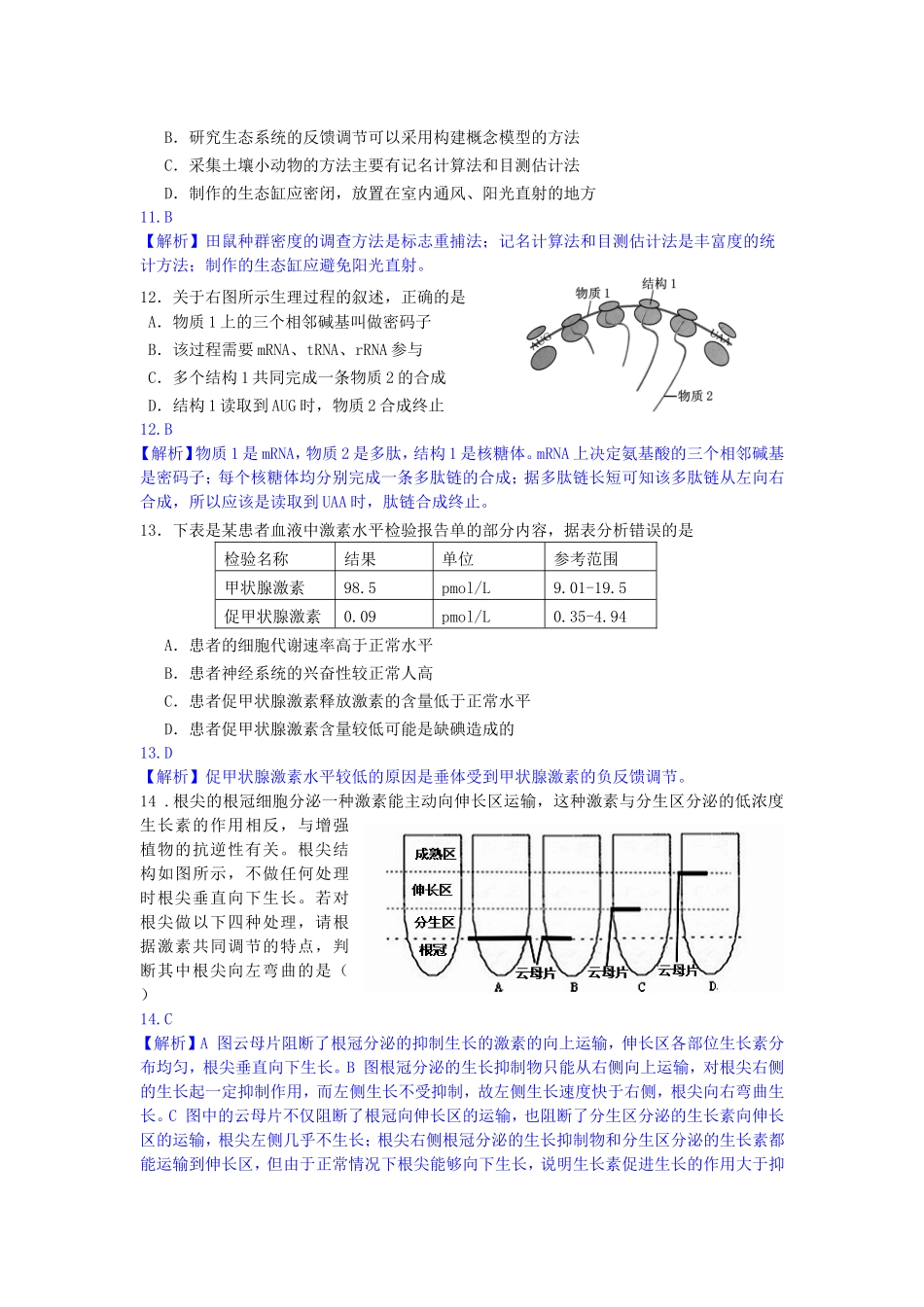 2015生物高考押题_第3页