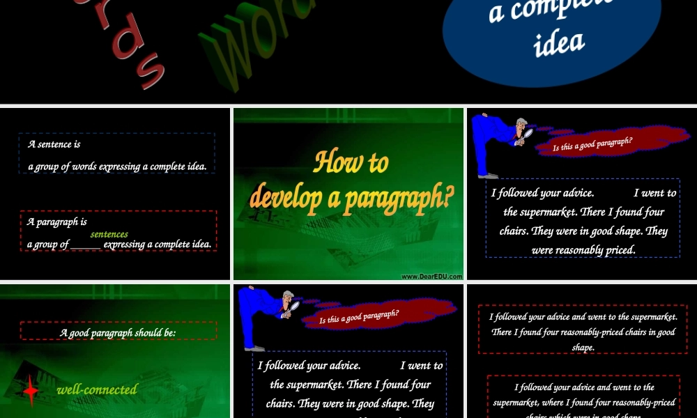 新课标高考英语写作课件How to develop a paragraph 课件