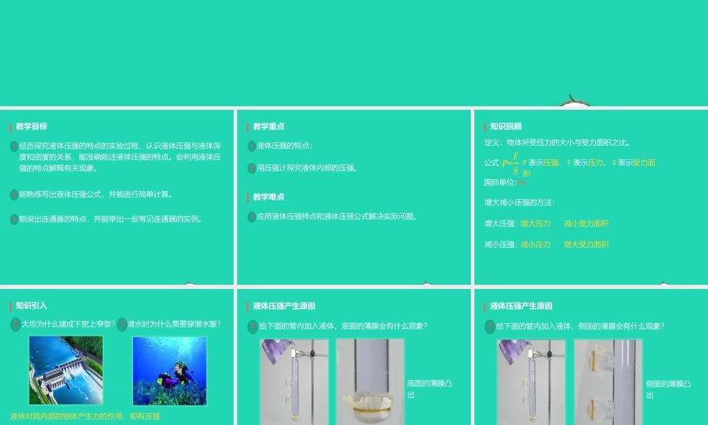 八年级物理下册 9.2液体的压强课件 (新版)新人教版 课件