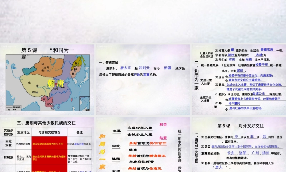 中学七年级历史下册 1.5 1.6课件 新人教版 课件