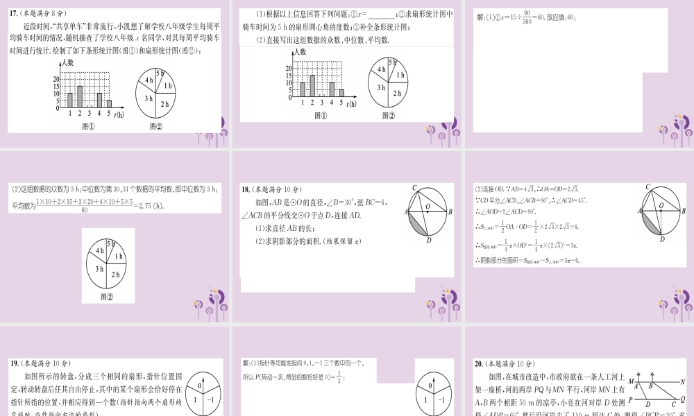 中考数学总复习 毕业生学业(升学)考试模拟试题卷(4)课件 试题-2