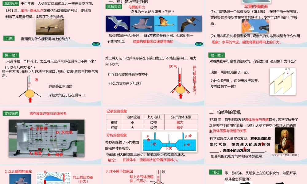 八年级物理下册 10.1 在流体中运动课件 (新版)教科版 课件
