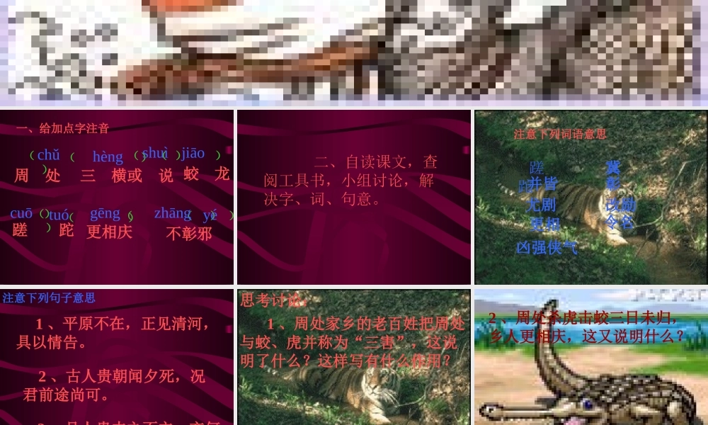 七年级语文上册 (周处)课件 沪教版 课件