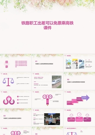 铁路职工出差可以免票乘高铁课件