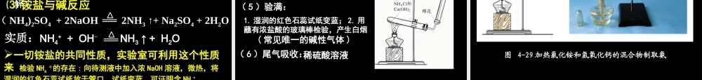 高一化学第四节氨、硝酸、硫酸