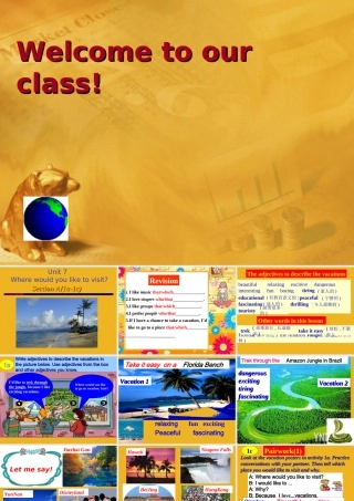 九年级英语 unit7Where would you like to visitsectionA 课件 人教新目标版 课件