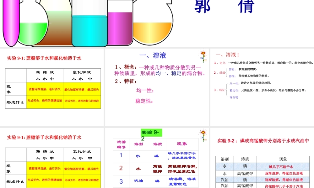 溶液的形成---郭倩