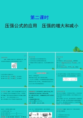 八年级物理下册 9.1 压强(第2课时)习题课件 (新版)新人教版 课件