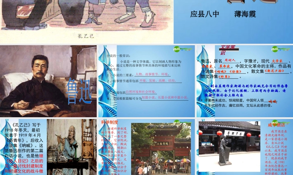 九年级语文下册(孔乙己)优秀课件(59页) 人教新课标版 课件