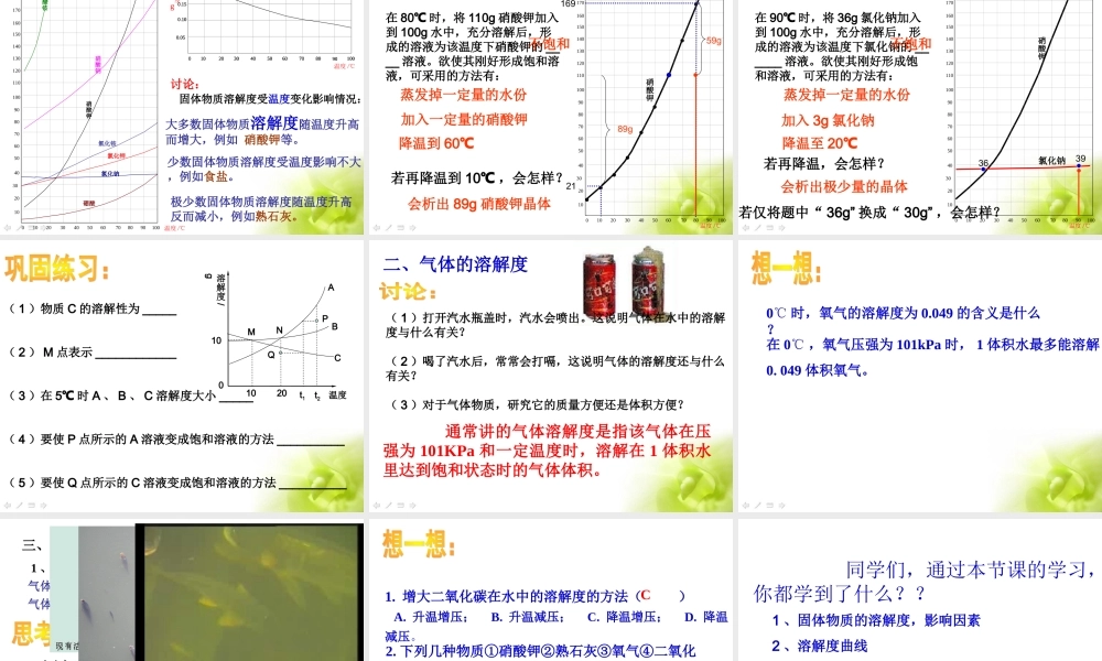 溶解度_第二课时