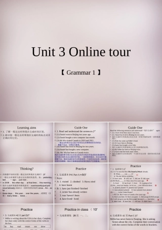 八年级英语下册 Unit 3 Online tours Grammar 1课件 (新版)牛津版 课件