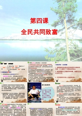 九年级政治 第四课(全民共同致富)课件 鲁教版 课件