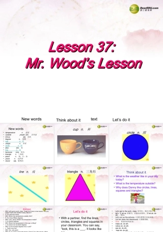 中学七年级英语下册 Lesson 37 Mr.Wood s Lesson课件 冀教版 课件
