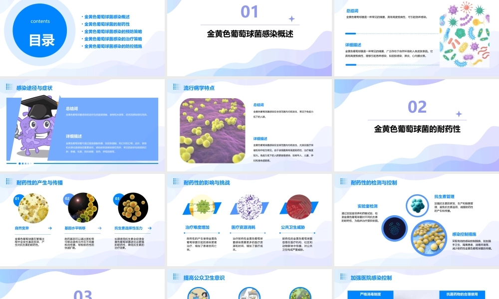 金黄色葡萄球菌感染防治策略通用课件