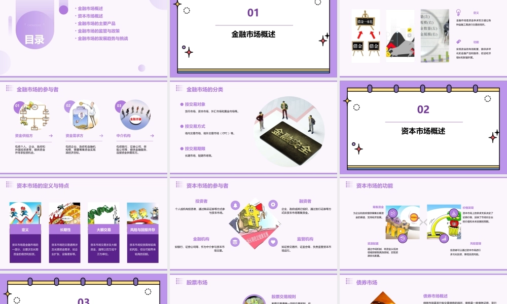金融资本市场的综合概述课件