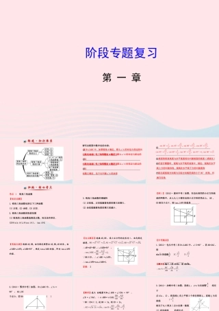 九年级数学下册 第一章直角三角形的边角关系阶段专题复习习题课件 北师大版 课件