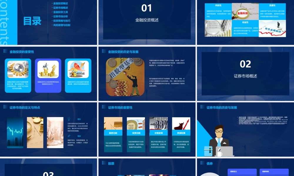 金融投资与证券市场