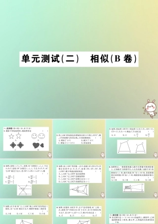 九年级数学下册 第二十七章 相似单元测试(二)(B卷)习题课件 (新版)新人教版 课件