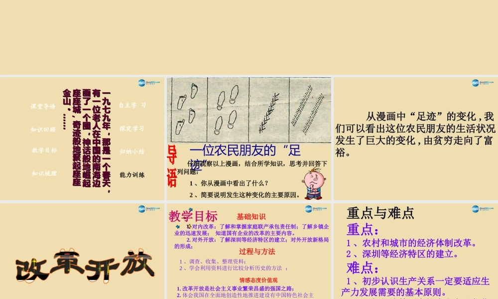 八年级历史下册 9 改革开放课件2 新人教版 课件