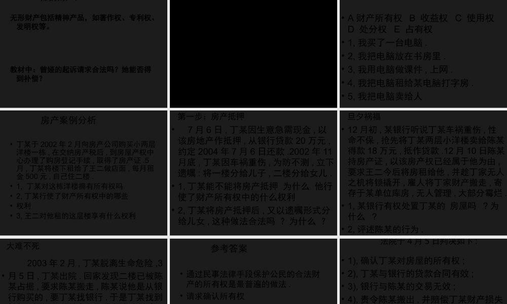 八年级思想品德上册 第三单元第二节(我们的财产权利 )课件 湘教版 课件