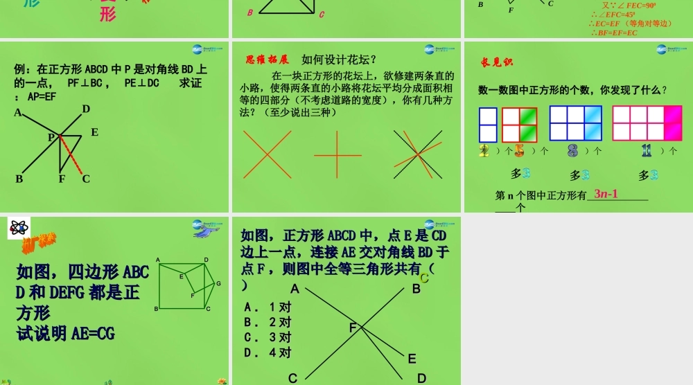 八年级数学下册(19.3.3正方形)课件1 (新版)沪科版 课件