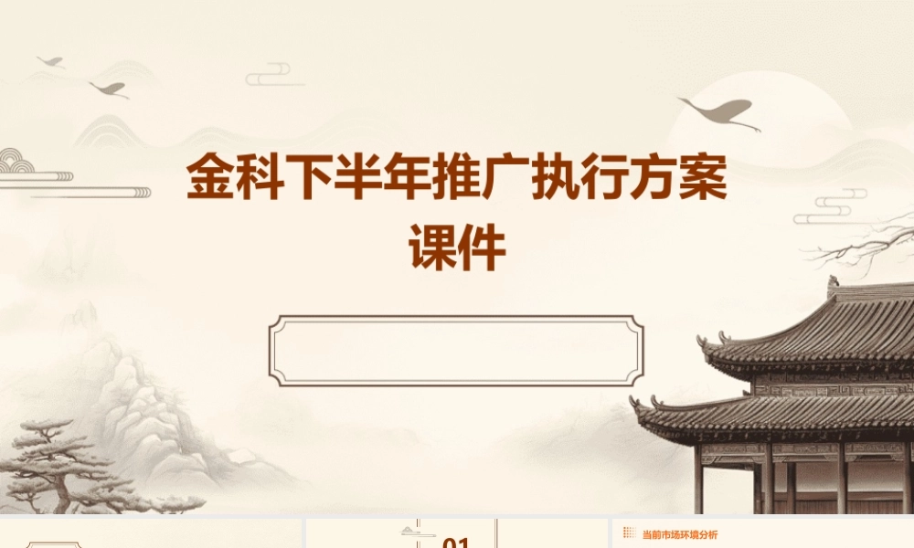 金科下半年推广执行方案课件