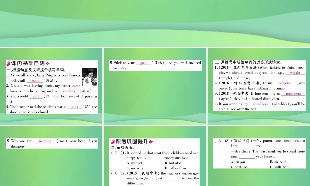 九年级英语全册 Unit 11 Sad movies make me cry(第5课时)课件 (新版)人教新目标版 课件