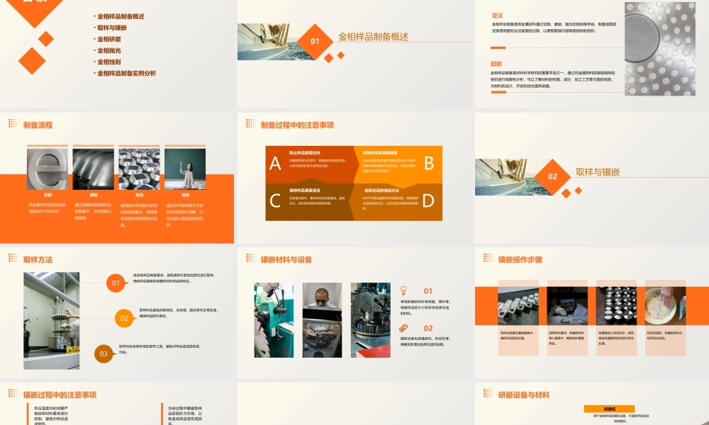 金相样品的制备课件