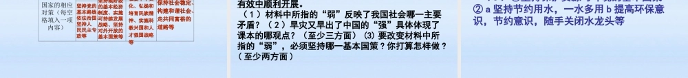 九年级政治 第五单元国策经纬知识梳理课件 教科版 课件
