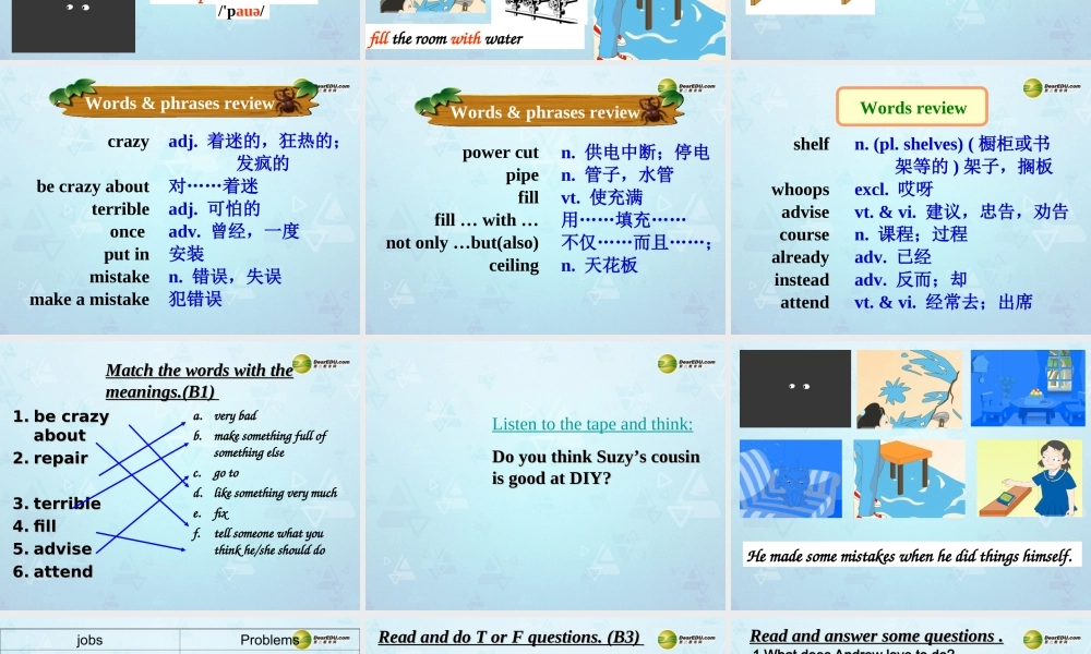 八年级英语上册 Unit 4 Do it yourself Reading 1课件 牛津版 教案