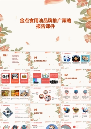 金点食用油品牌推广策略报告课件