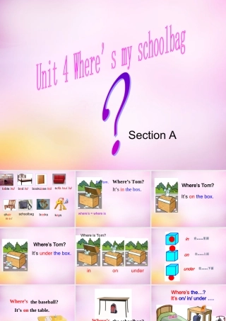 中学七年级英语上册 Unit 4 Where s my schoolbag section A课件 (新版)人教新目标版 课件