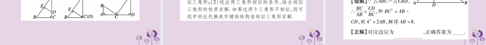 中考数学复习 第一轮 考点系统复习 第4章 三角形 第5节 相似三角形导学课件