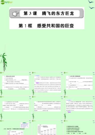 九年级政治 231感受共和国的巨变课件 鲁人版 课件