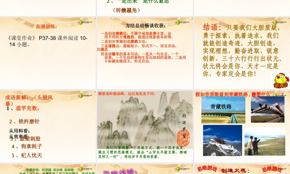 中学九年级语文上册 10 创造学思想录课件 苏教版 课件