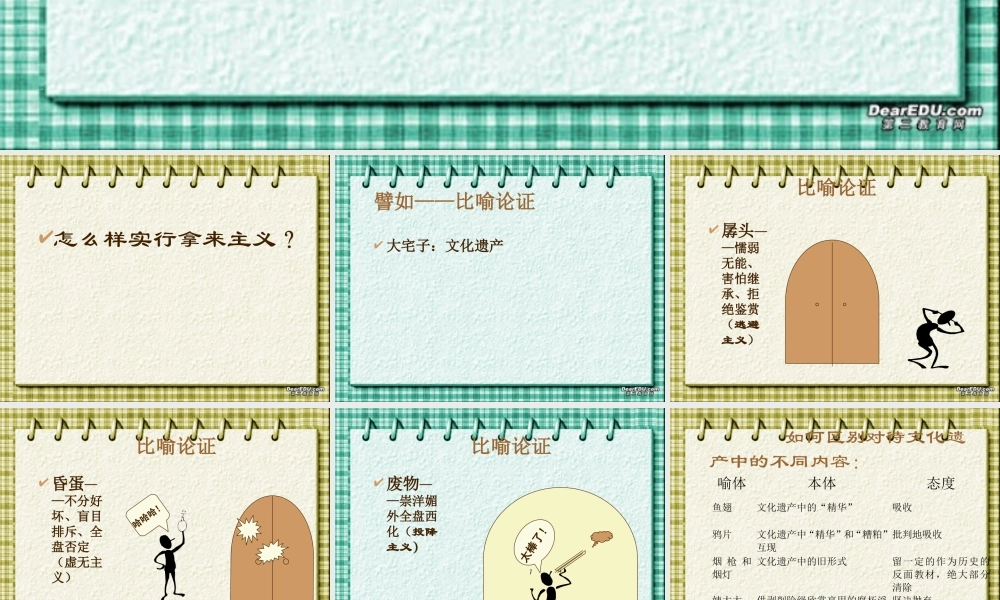 拿来主义课件4 高二语文拿来主义教学设计课件[整理五套]人教版 高二语文拿来主义教学设计课件[整理五套]人教版