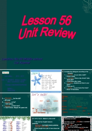 七年级英语下册 Unit 8 Li Ming Goes Home Lesson 56课件 冀教版 课件