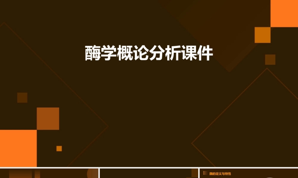 酶学概论分析课件