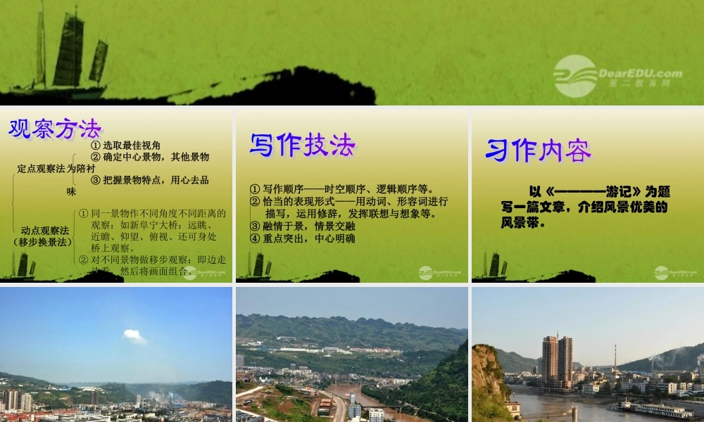 九年级语文(写参观游览类文章)课件