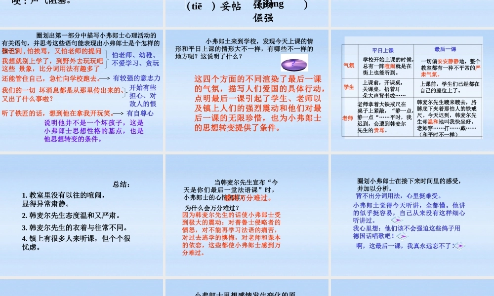 七年级语文下册 (最后一课)教学课件 人教新课标版 课件