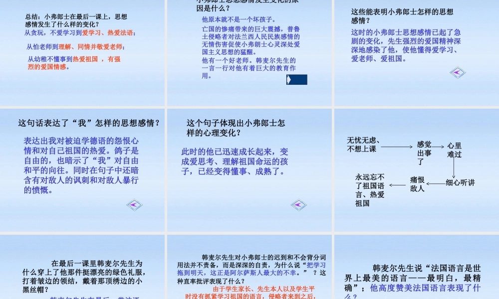 七年级语文下册 (最后一课)教学课件 人教新课标版 课件