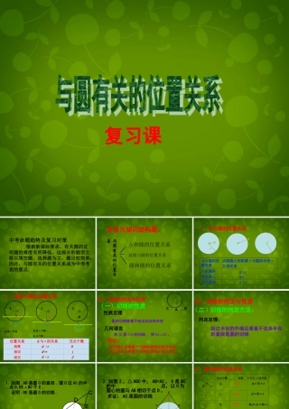 九年级数学上册 242 与圆有关的位置关系课件 新人教版 课件