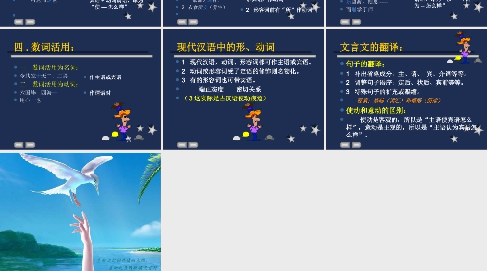 人教版高三语文实词活用规律 课件