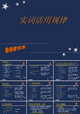 人教版高三语文实词活用规律 课件