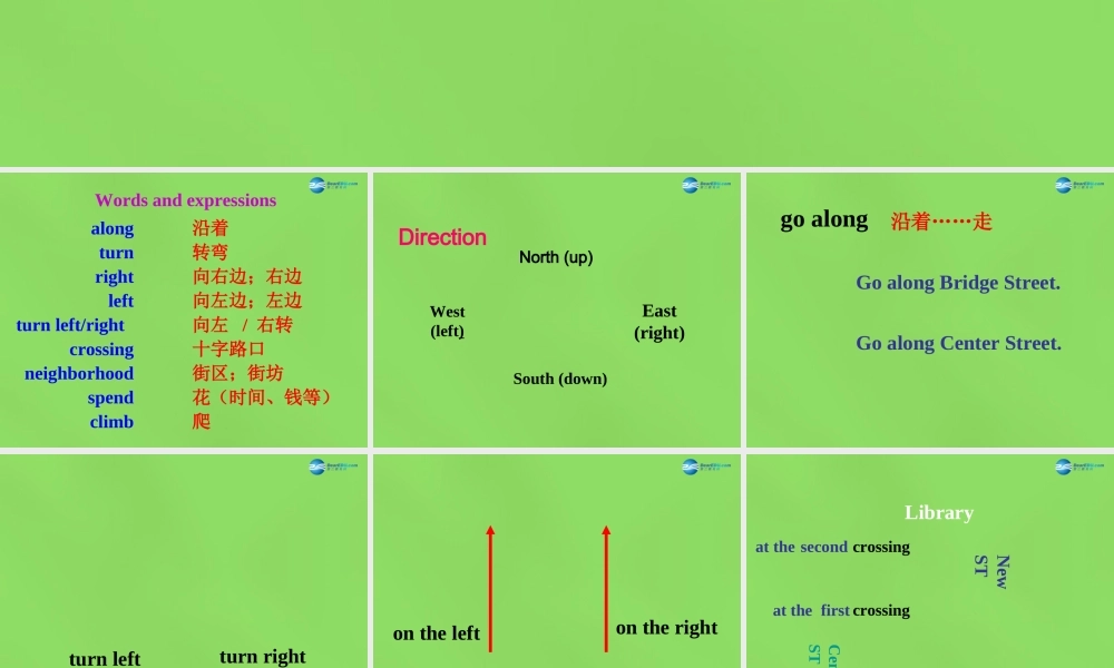 中学七年级英语下册 Unit 8 Is there a post office near here Period 3课件 (新版)人教新目标版 课件
