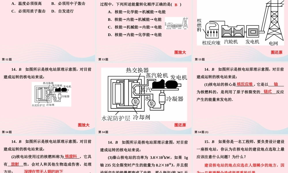 九年级物理下册 第18章 能源与可持续发展作业27课件 苏科版 课件