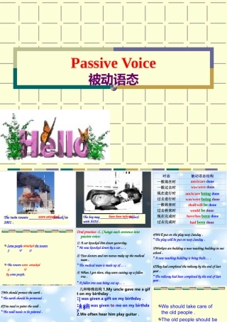 人教版高二英语Grammar passive voice 语法 课件